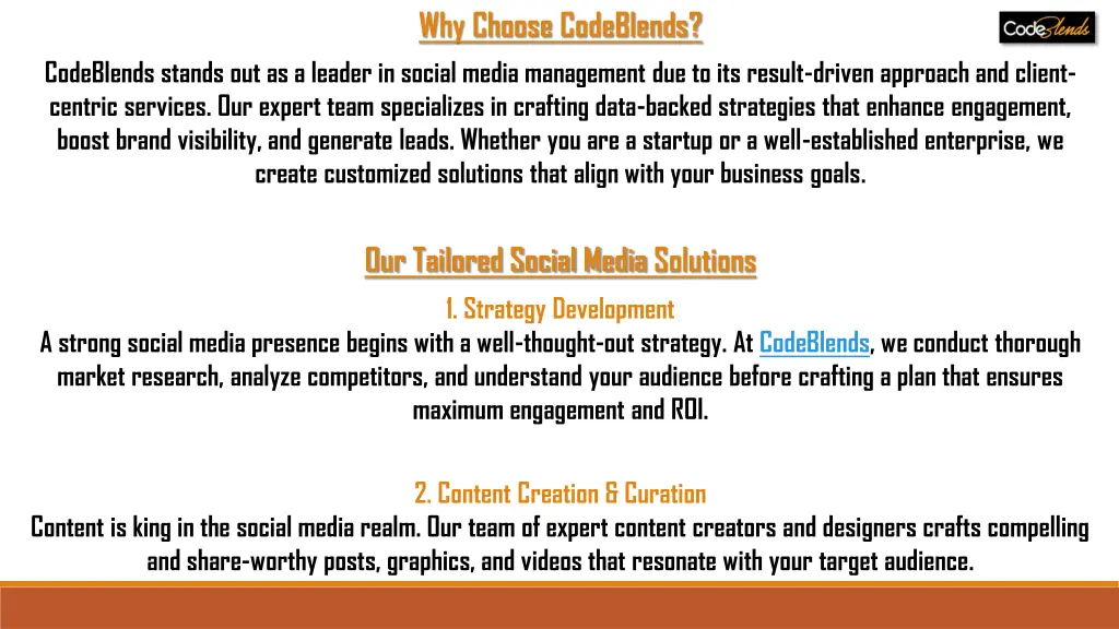 why choose codeblends