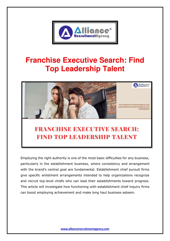 franchise executive search find top leadership