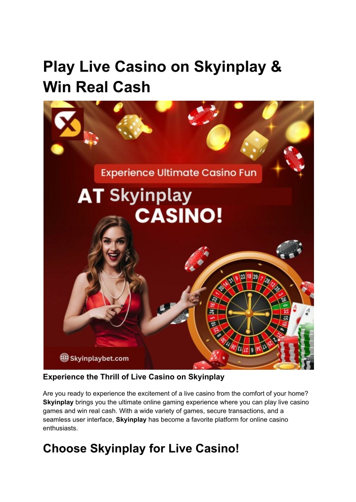 play live casino on skyinplay win real cash