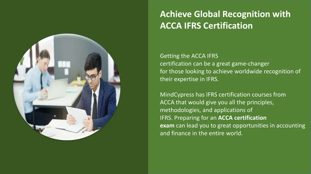 achieve global recognition with acca ifrs