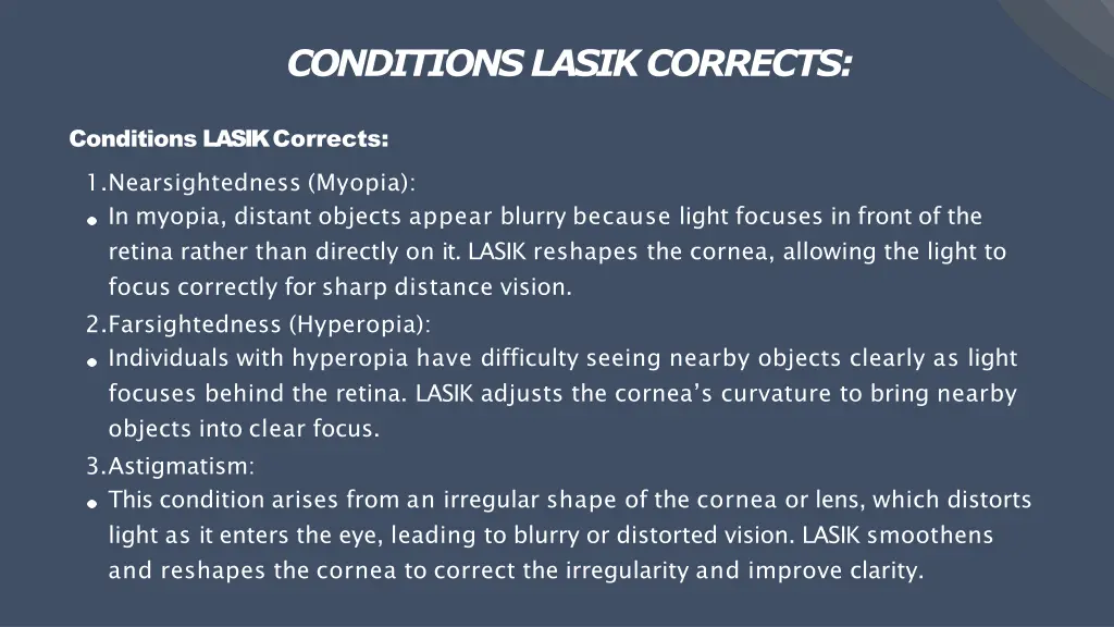conditions lasik corrects
