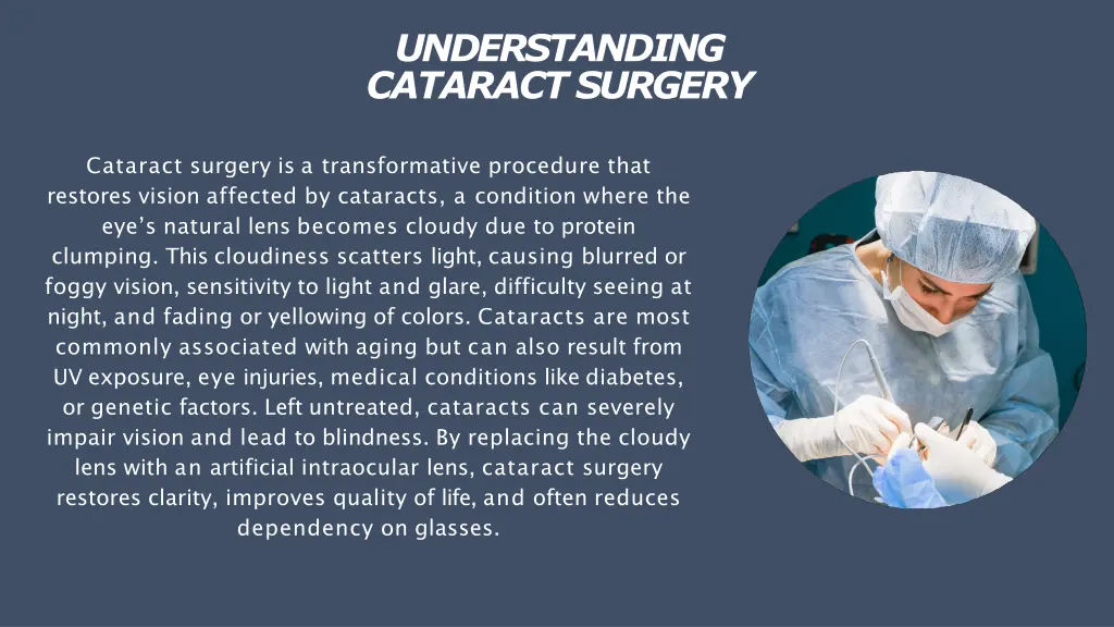 understanding cataract surgery