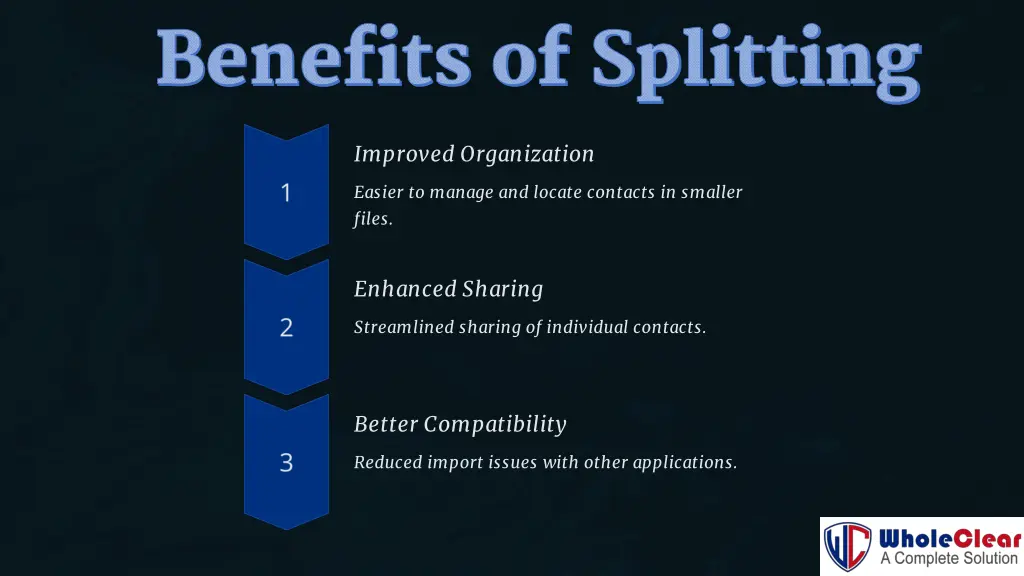 benefits of splitting