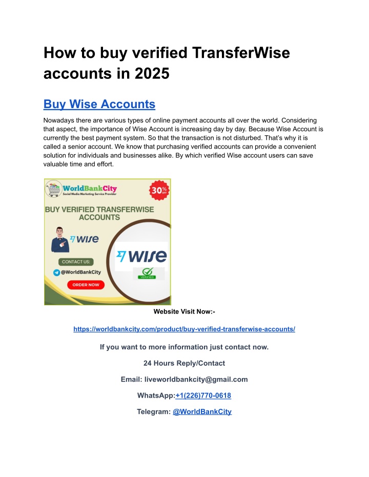 how to buy verified transferwise accounts in 2025
