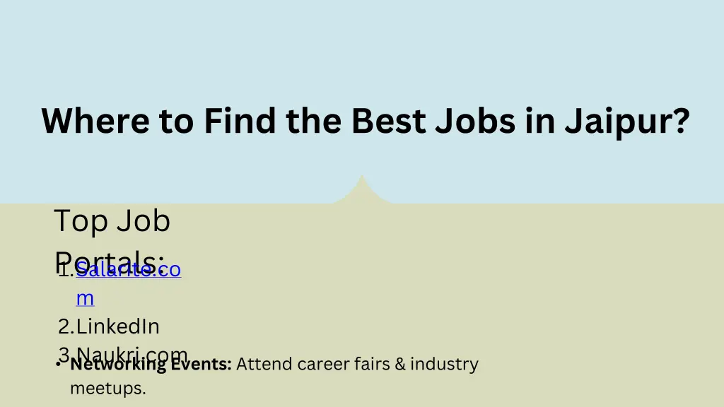 where to find the best jobs in jaipur