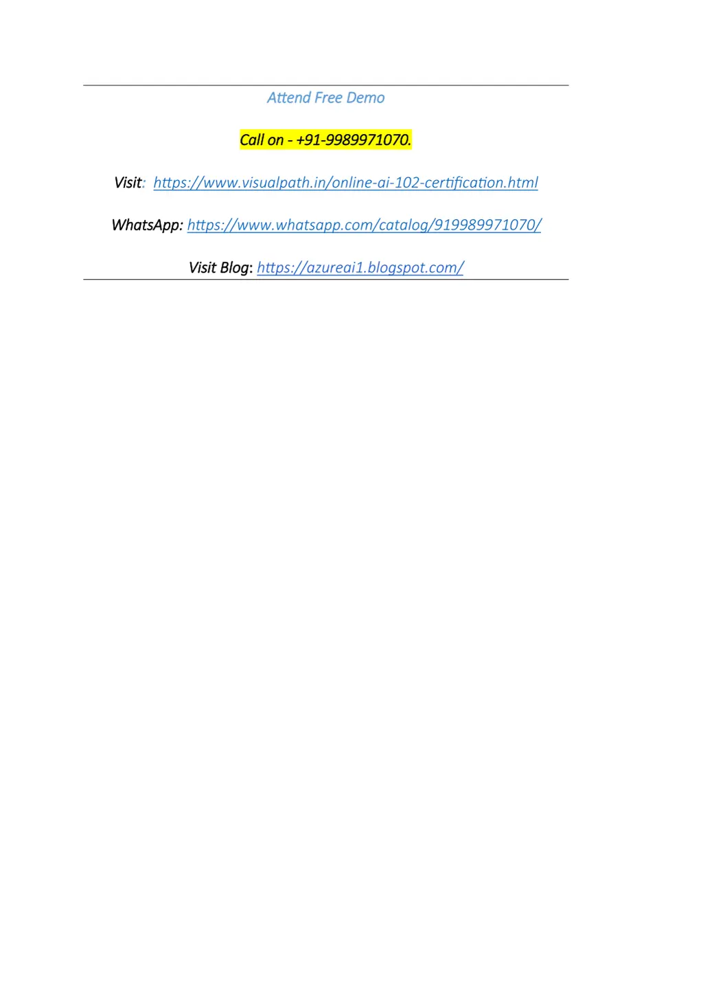 attend free demo attend free demo