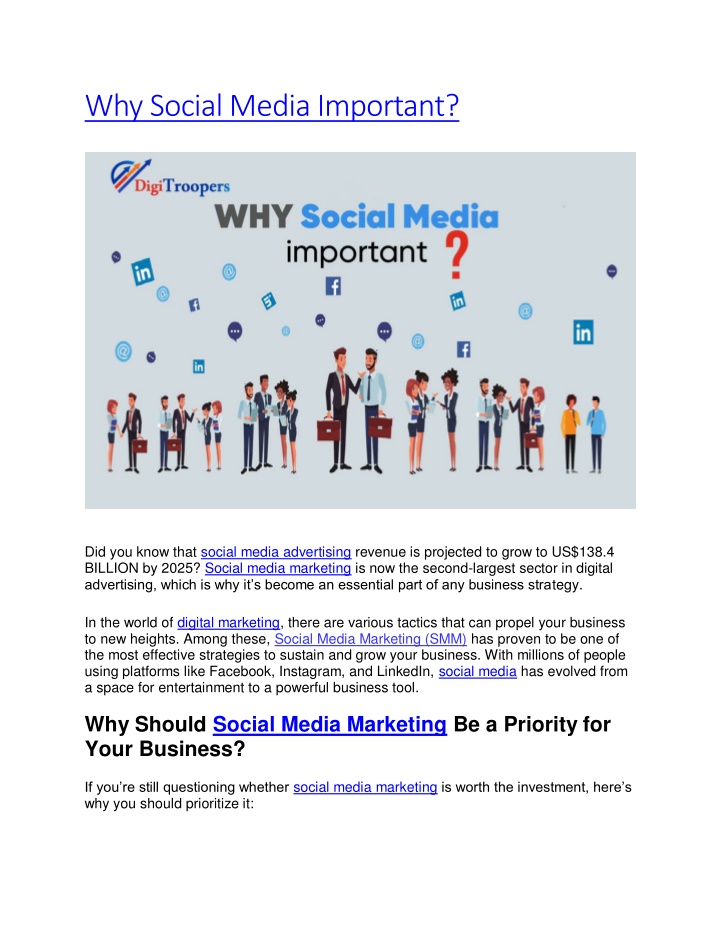 why social media important