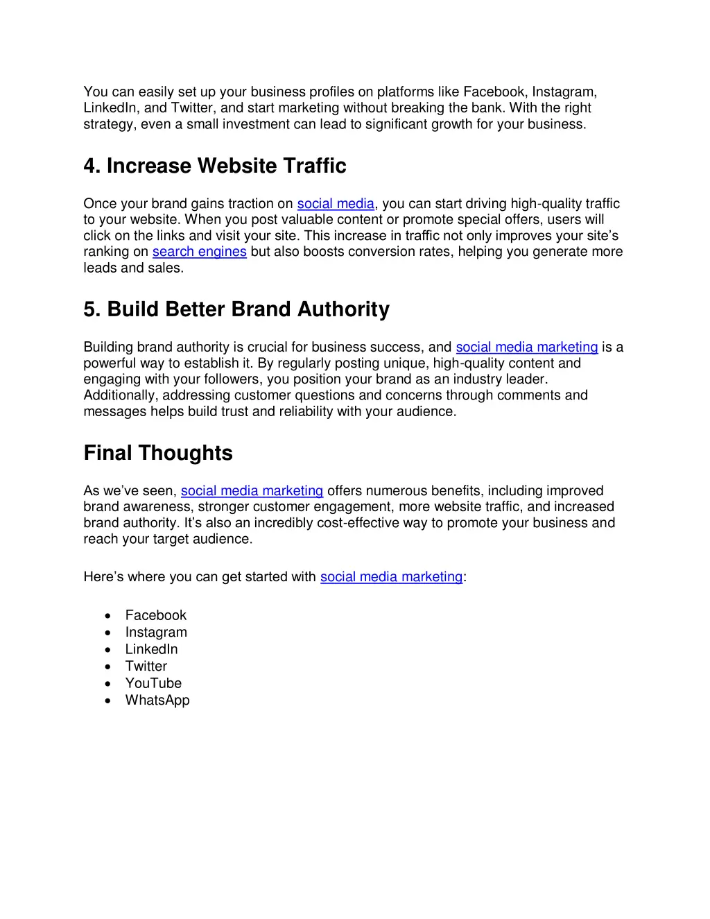you can easily set up your business profiles