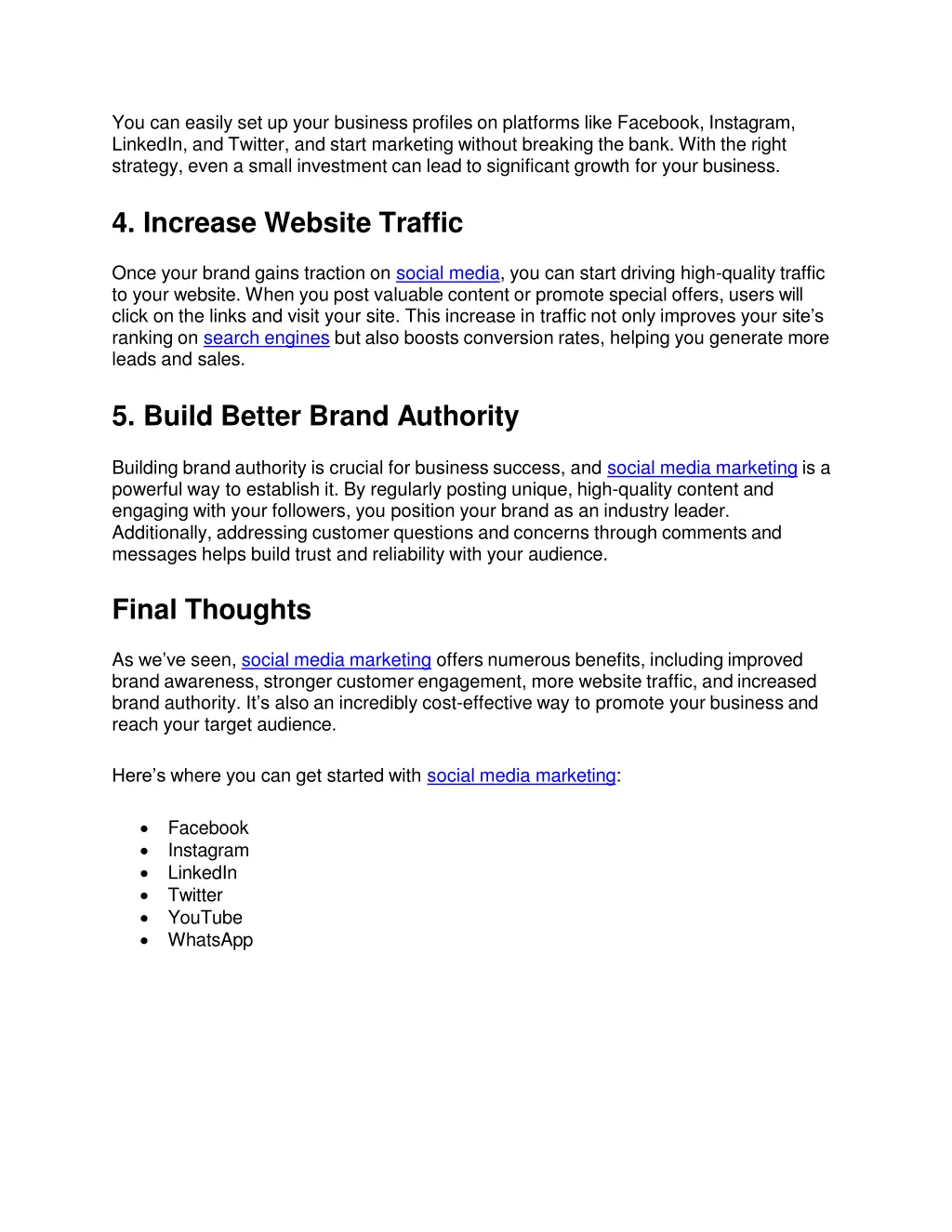 you can easily set up your business profiles