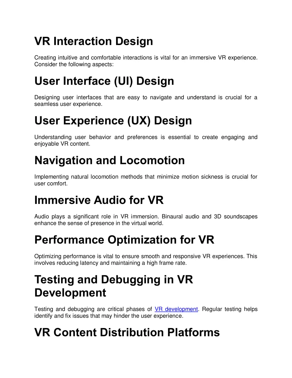 vr interaction design