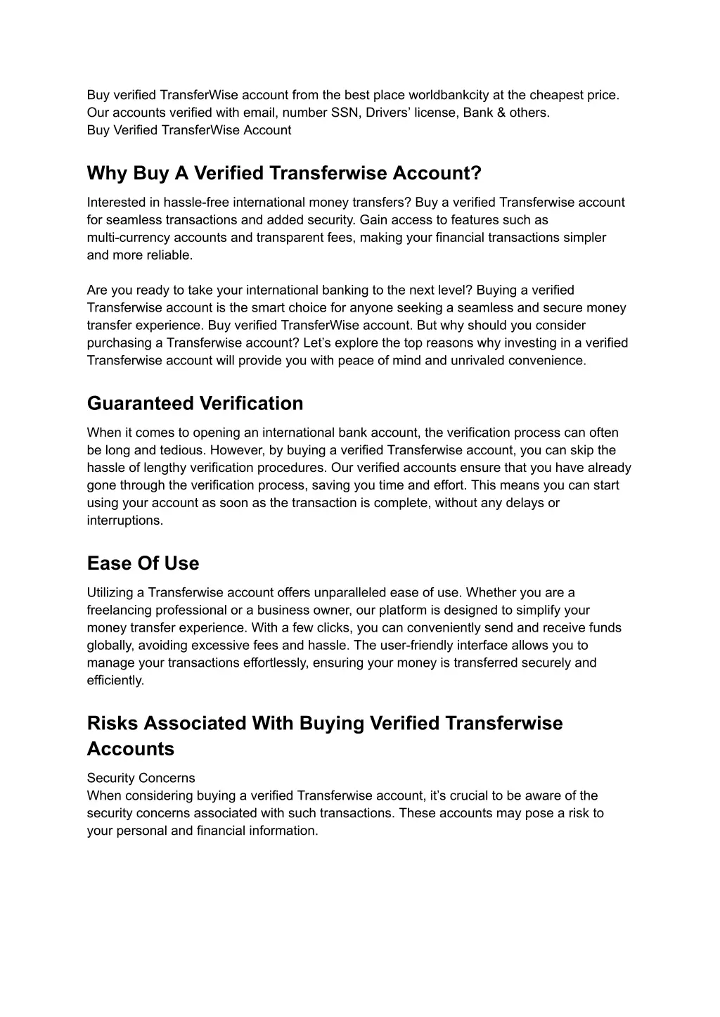 buy verified transferwise account from the best