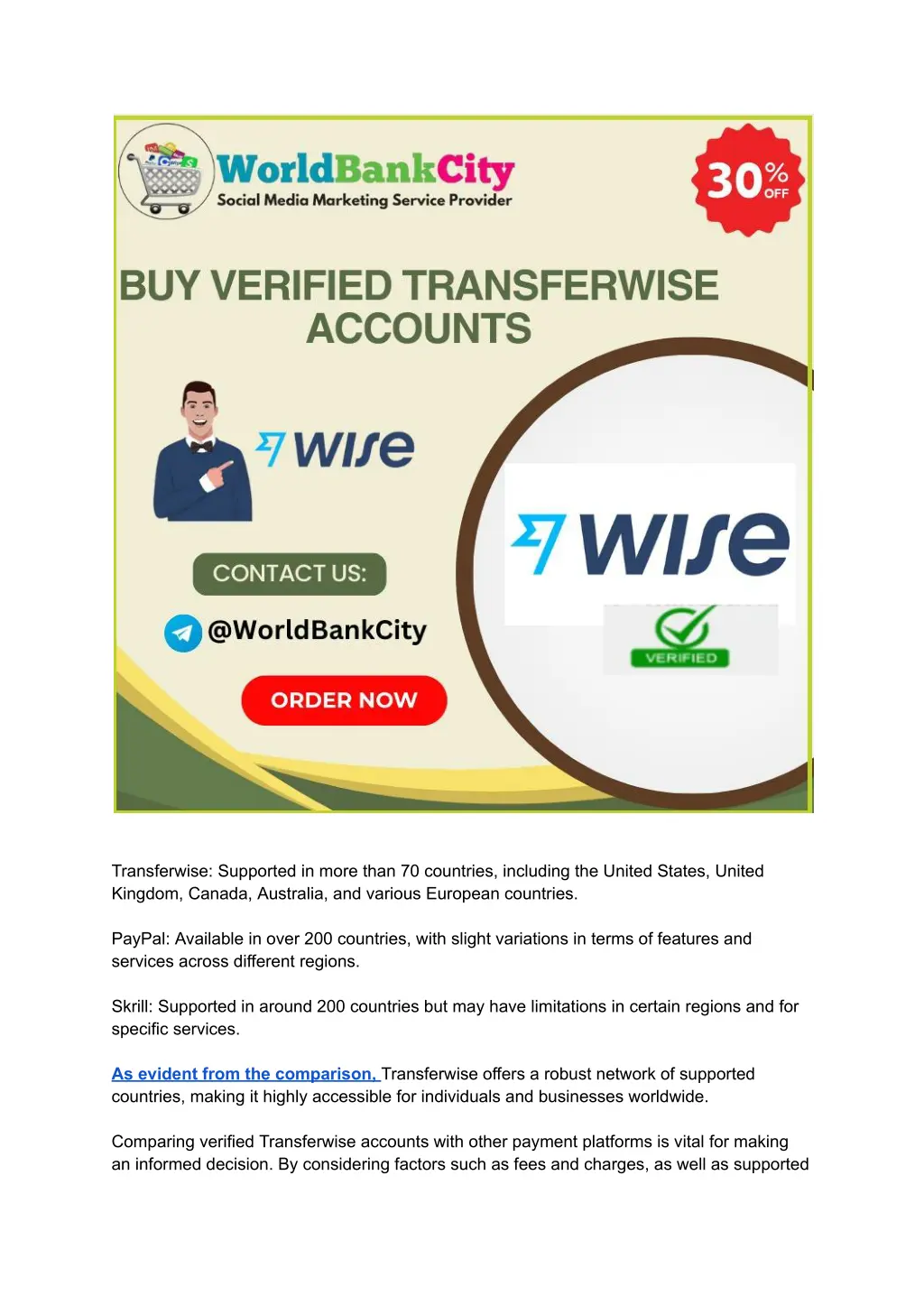 transferwise supported in more than 70 countries