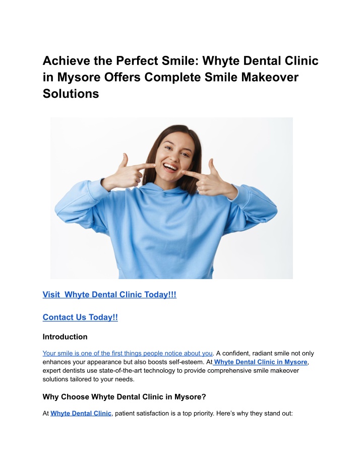 achieve the perfect smile whyte dental clinic