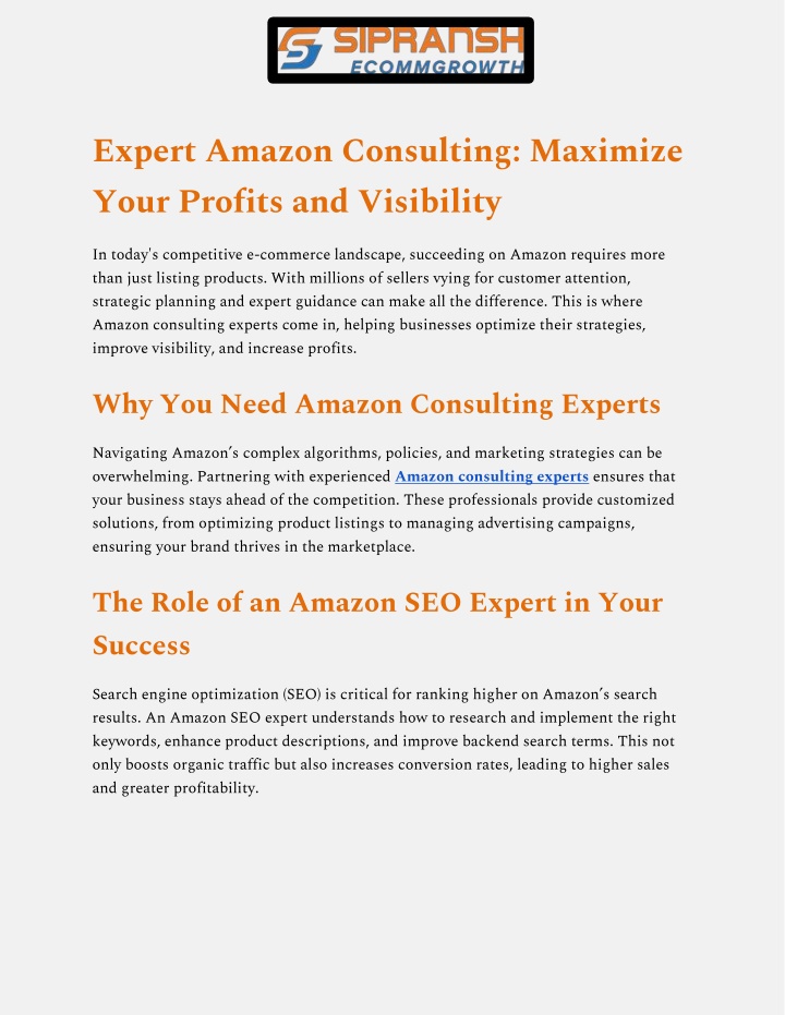 expert amazon consulting maximize your profits