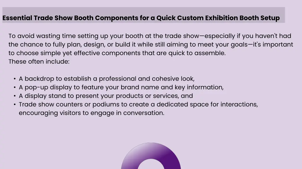 essential trade show booth components for a quick