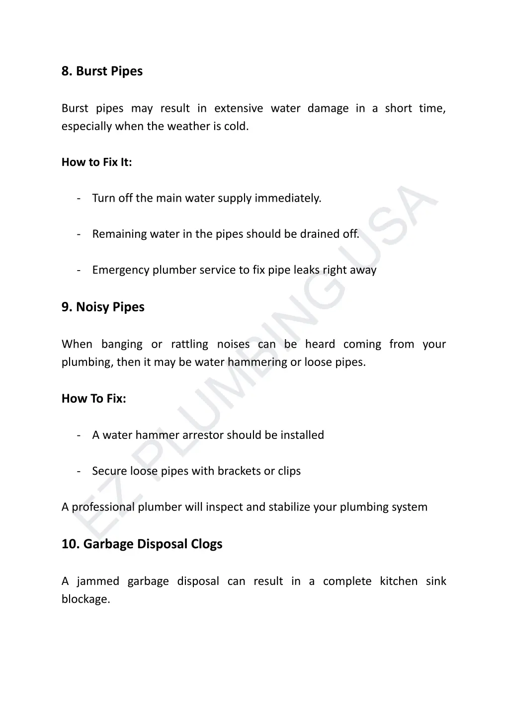 8 burst pipes burst pipes may result in extensive
