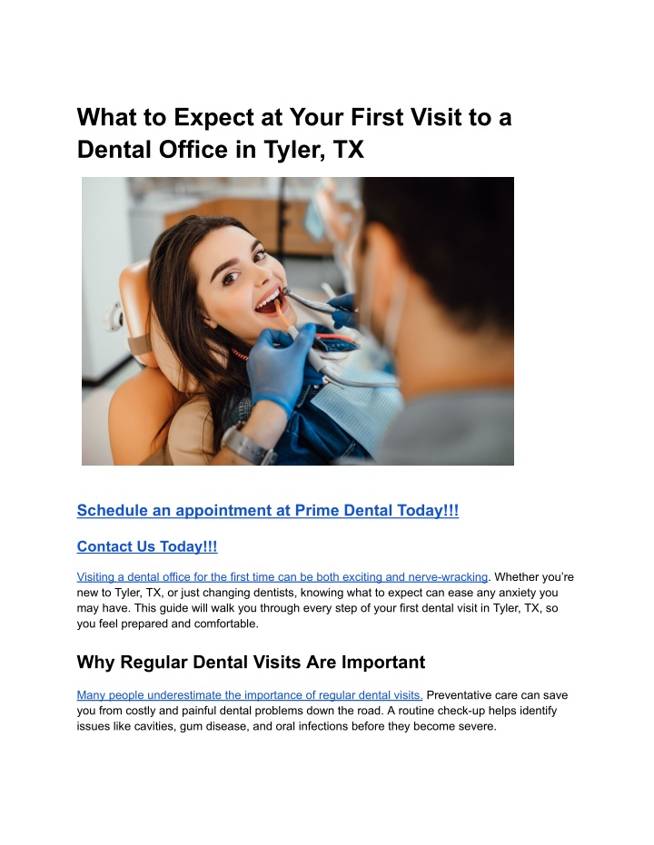 what to expect at your first visit to a dental