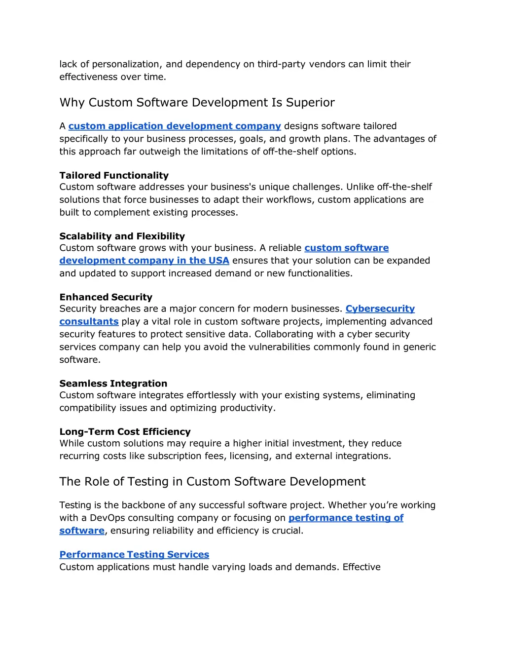 lack of personalization and dependency on third