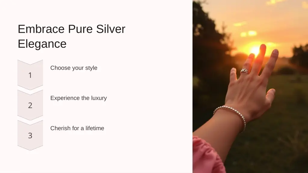 embrace pure silver elegance