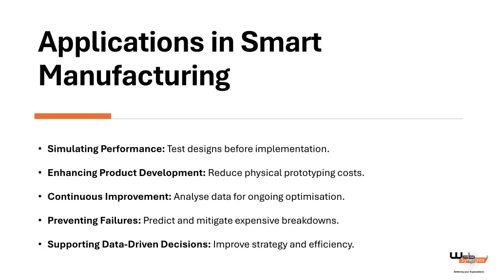 applications in smart manufacturing