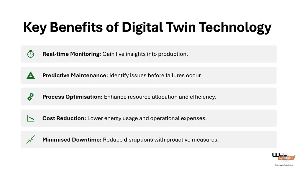 key benefits of digital twin technology