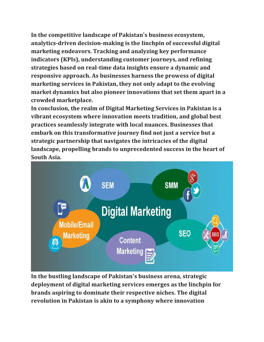 in the competitive landscape of pakistan