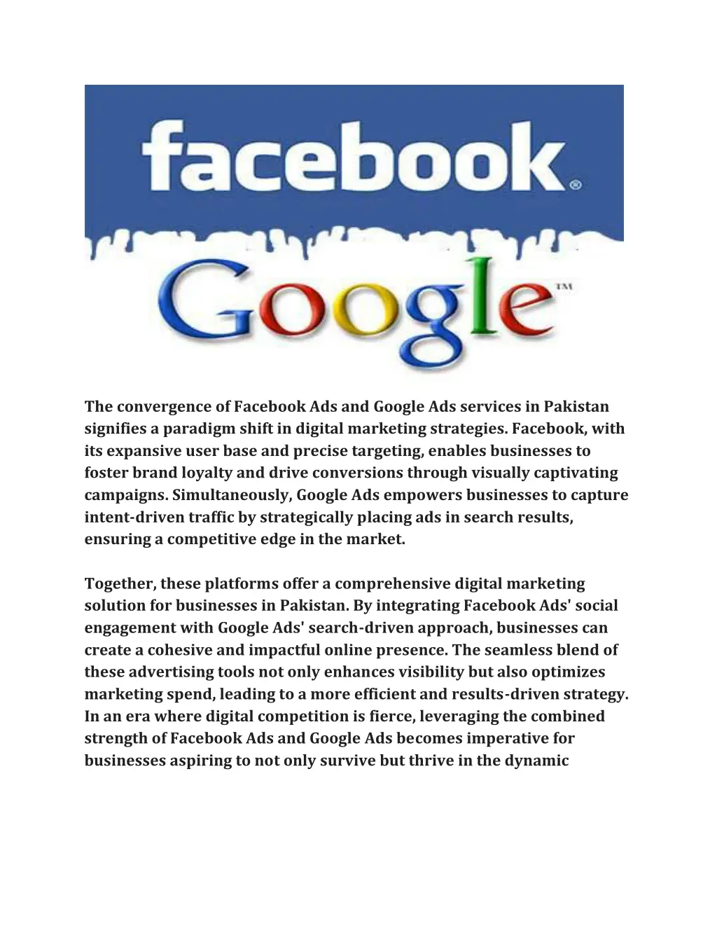 the convergence of facebook ads and google