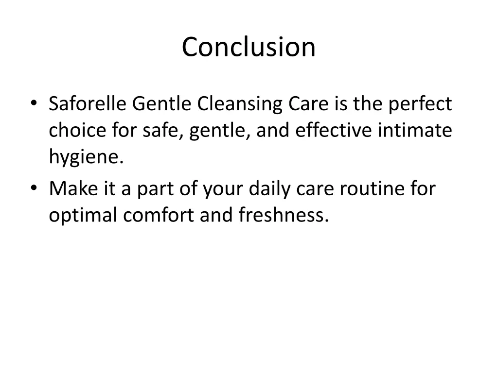 conclusion