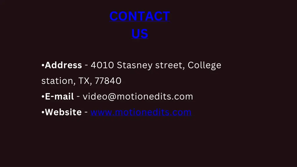 contact us