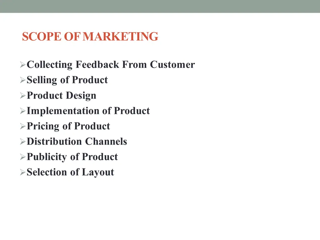 scope of marketing