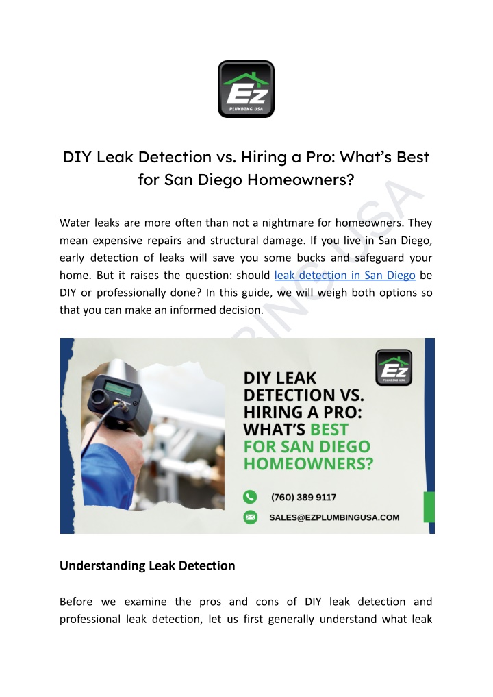 diy leak detection vs hiring a pro what s best
