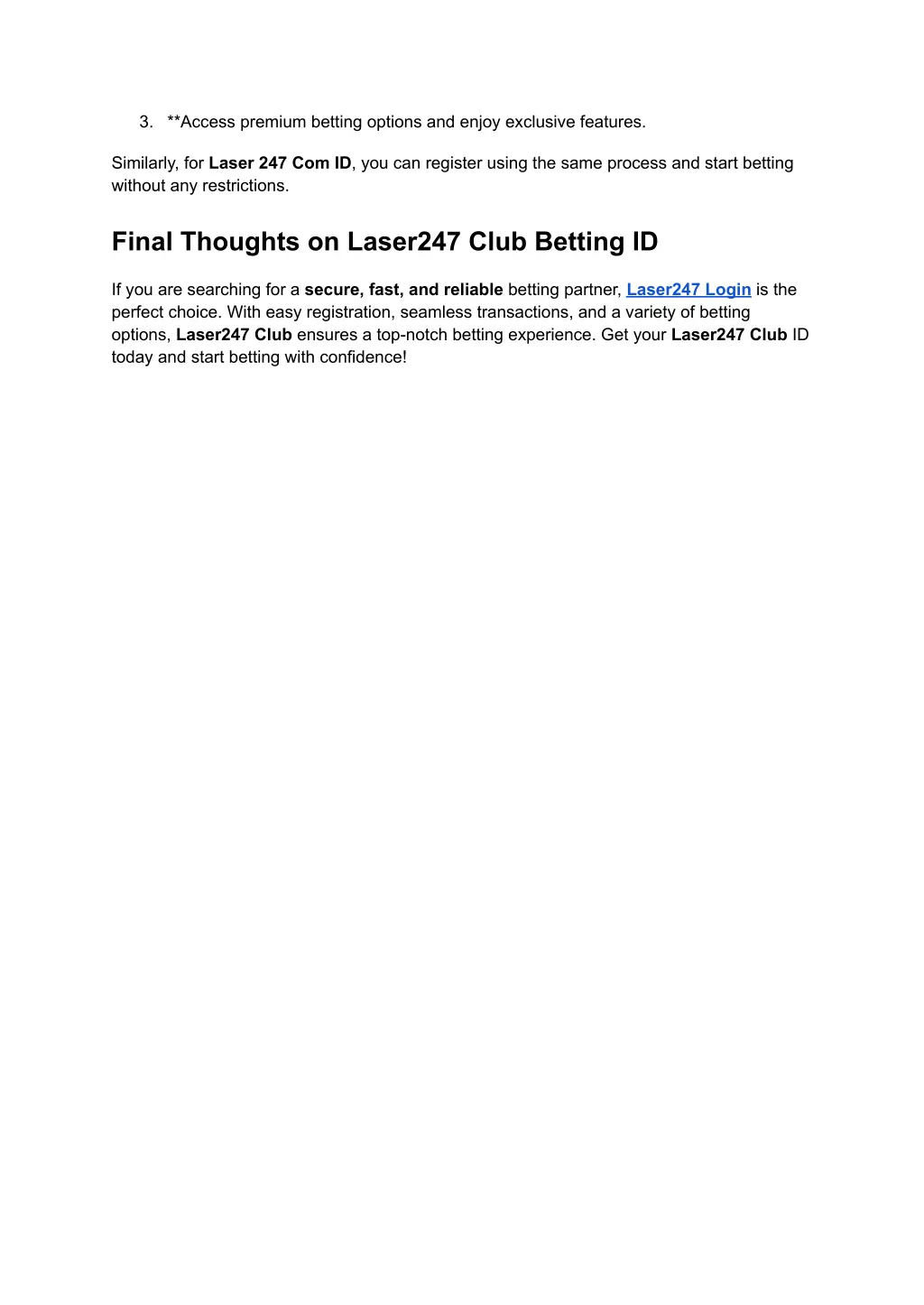 3 access premium betting options and enjoy