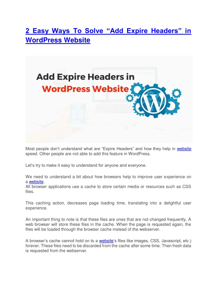 2 easy ways to solve add expire headers