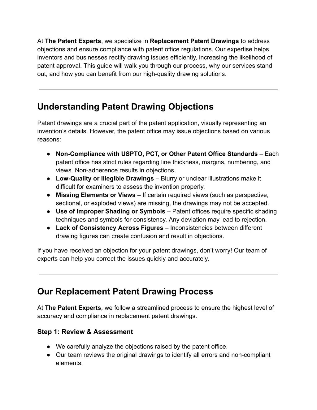 at the patent experts we specialize