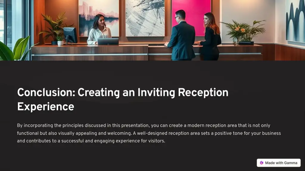 conclusion creating an inviting reception