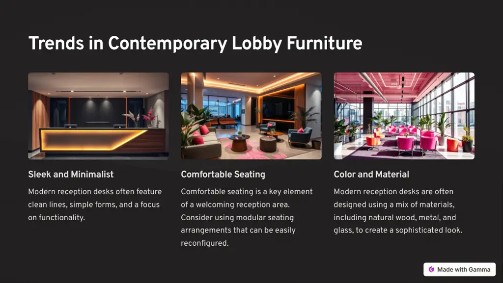 trends in contemporary lobby furniture
