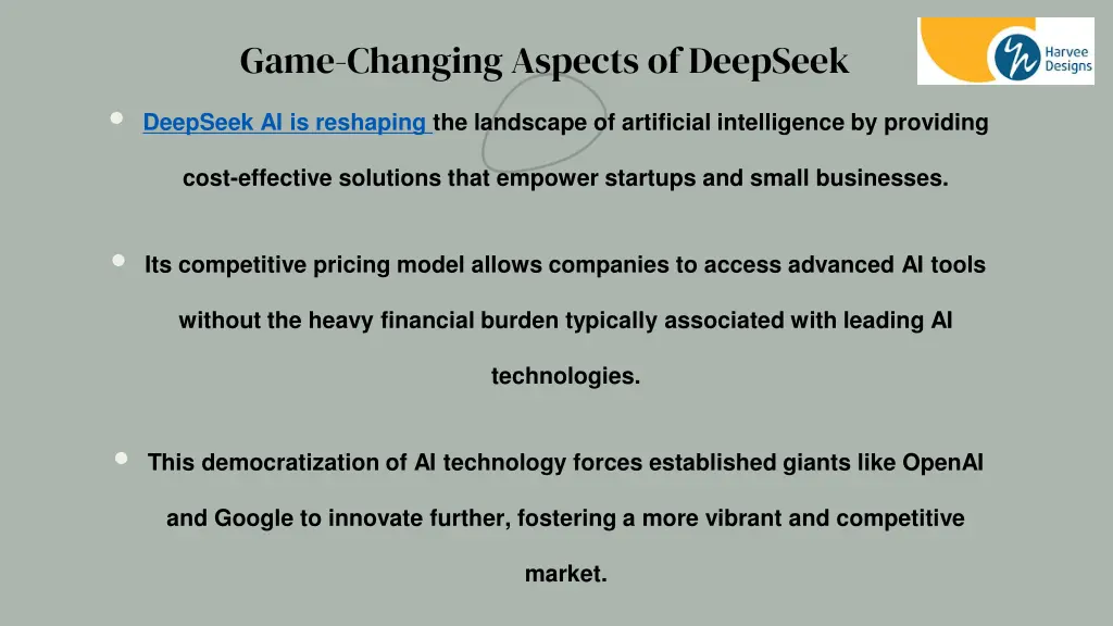 game changing aspects of deepseek deepseek