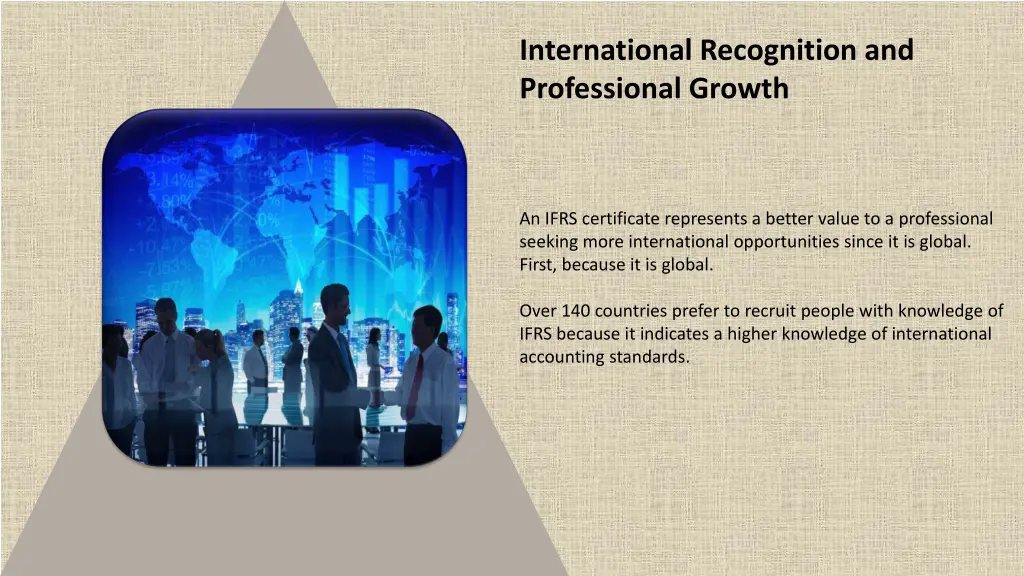 international recognition and professional growth