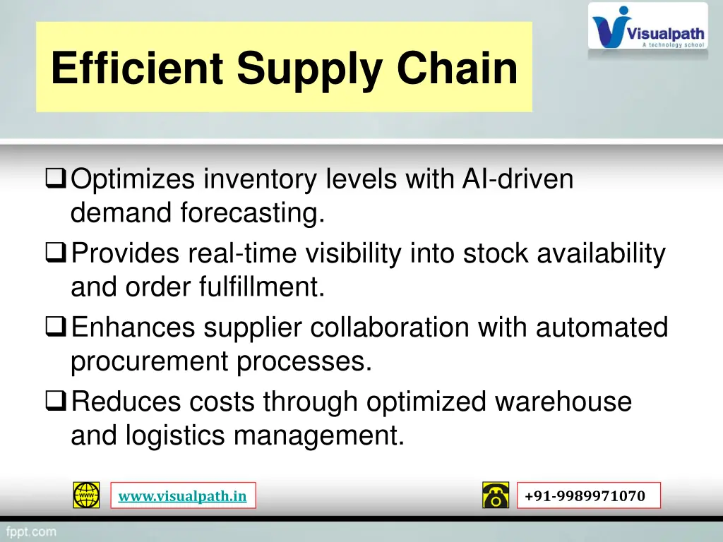 efficient supply chain