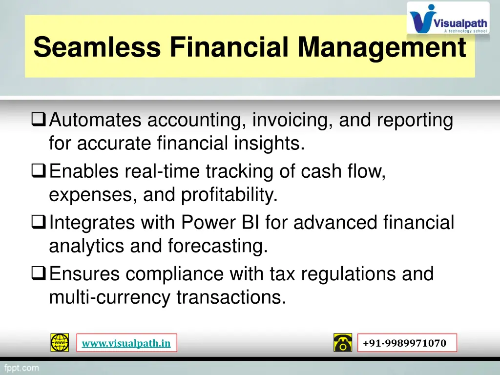 seamless financial management