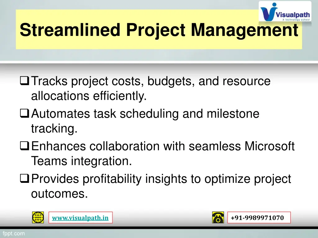streamlined project management