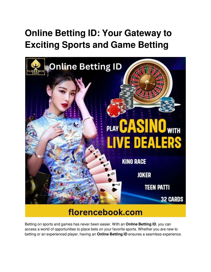 online betting id your gateway to exciting sports