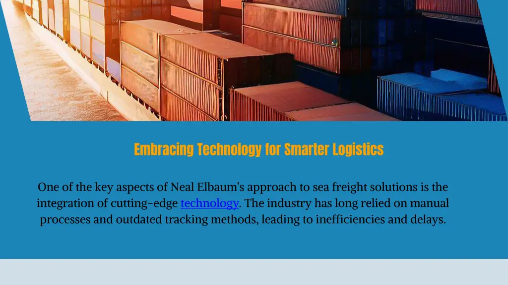 embracing technology for smarter logistics