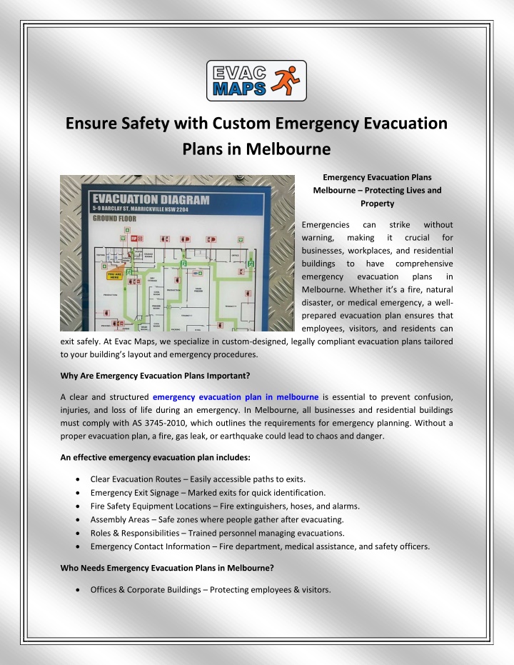 ensure safety with custom emergency evacuation
