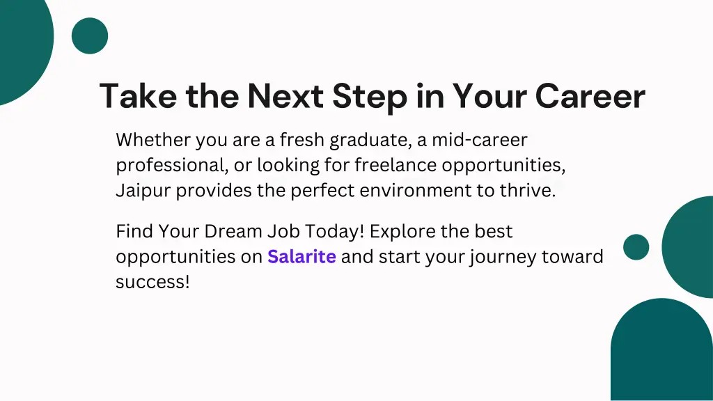take the next step in your career whether