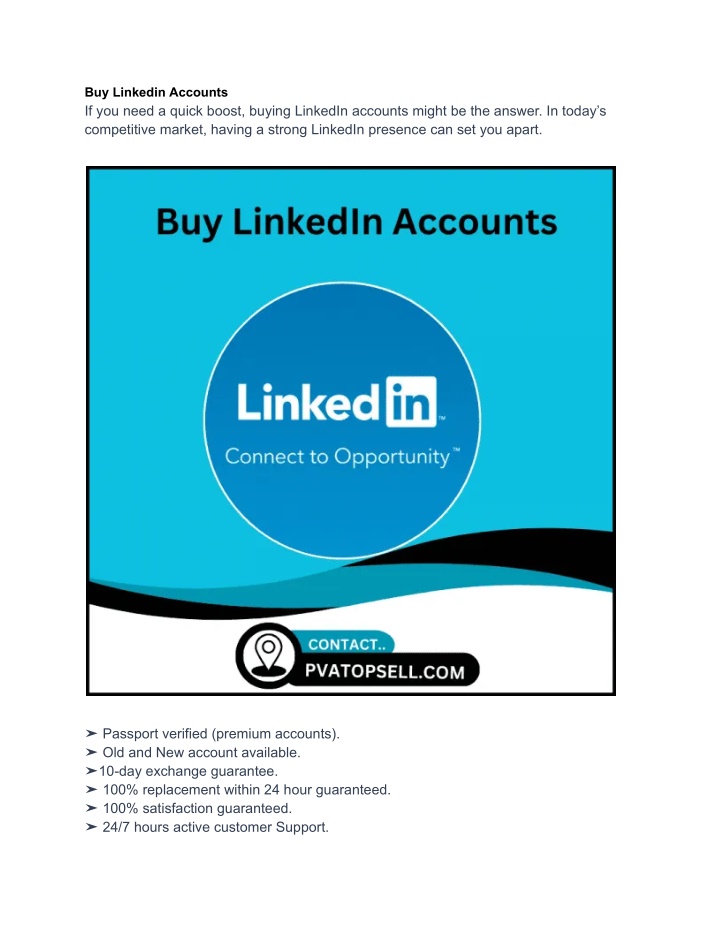 buy linkedin accounts if you need a quick boost