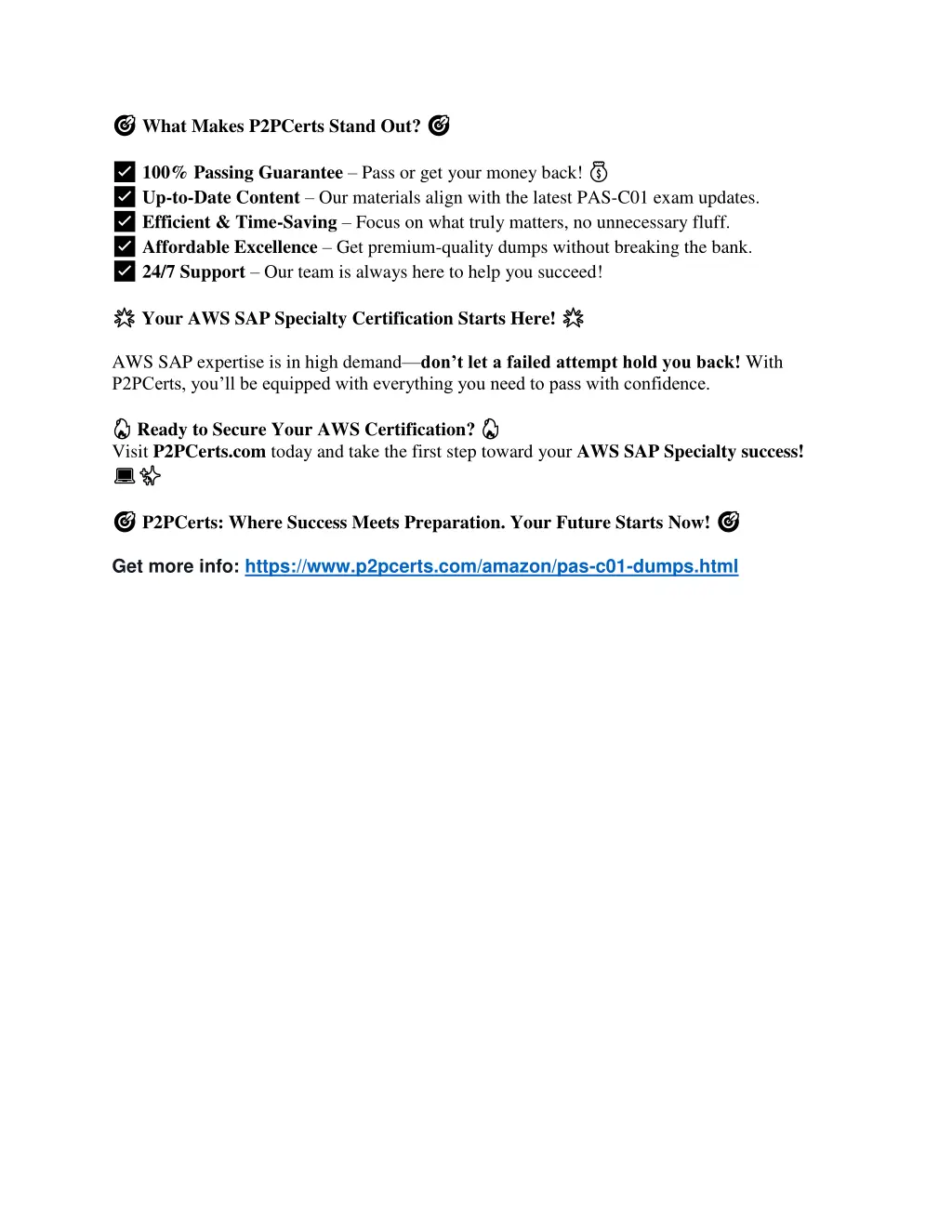 what makes p2pcerts stand out 100 passing