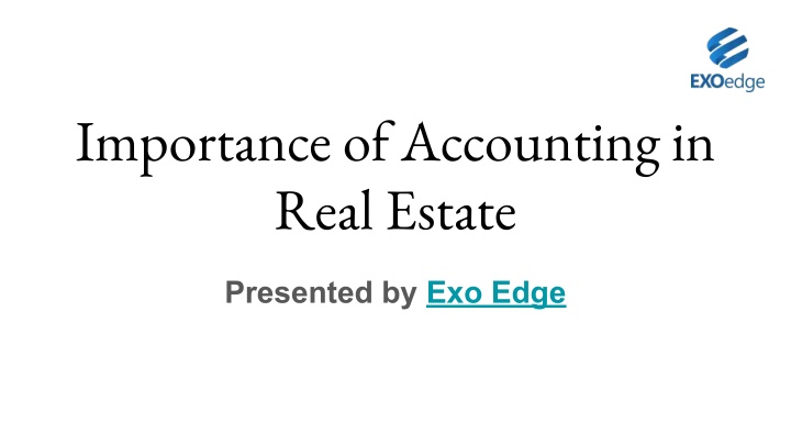 importance of accounting in real estate