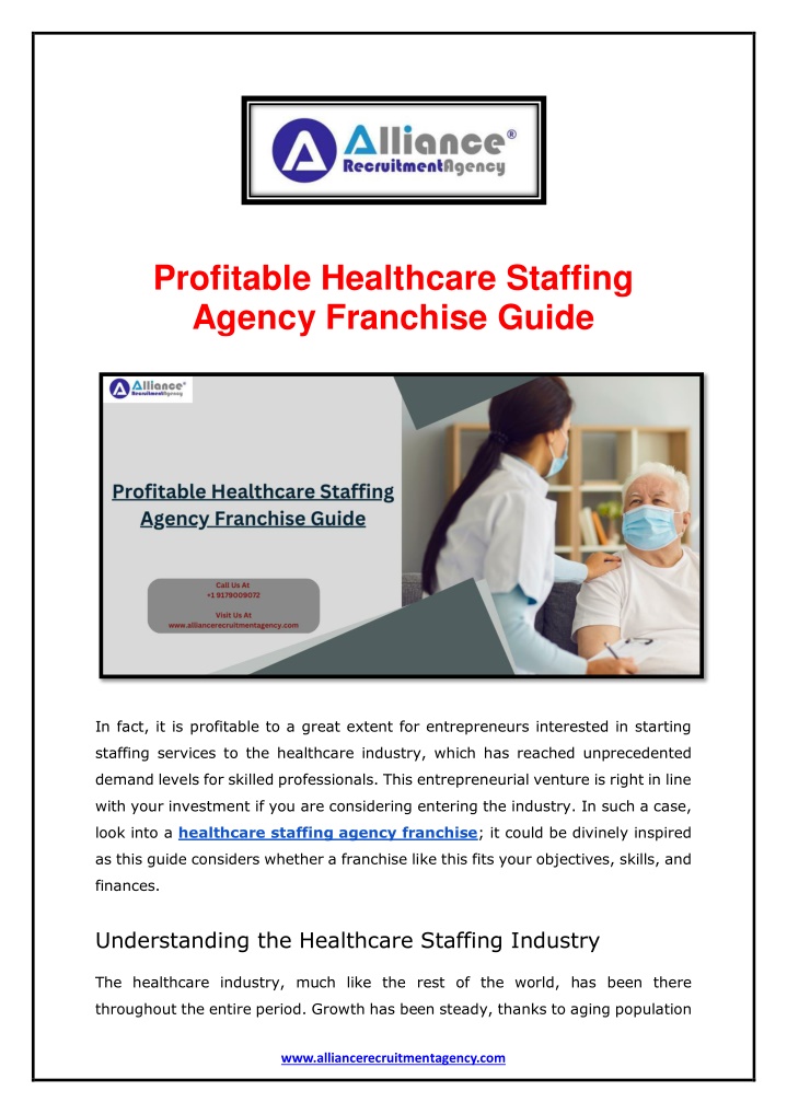 profitable healthcare staffing agency franchise