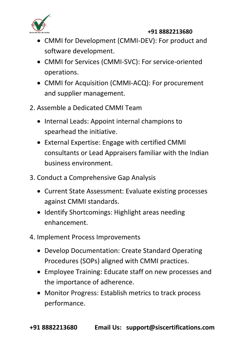91 8882213680 cmmi for development cmmi
